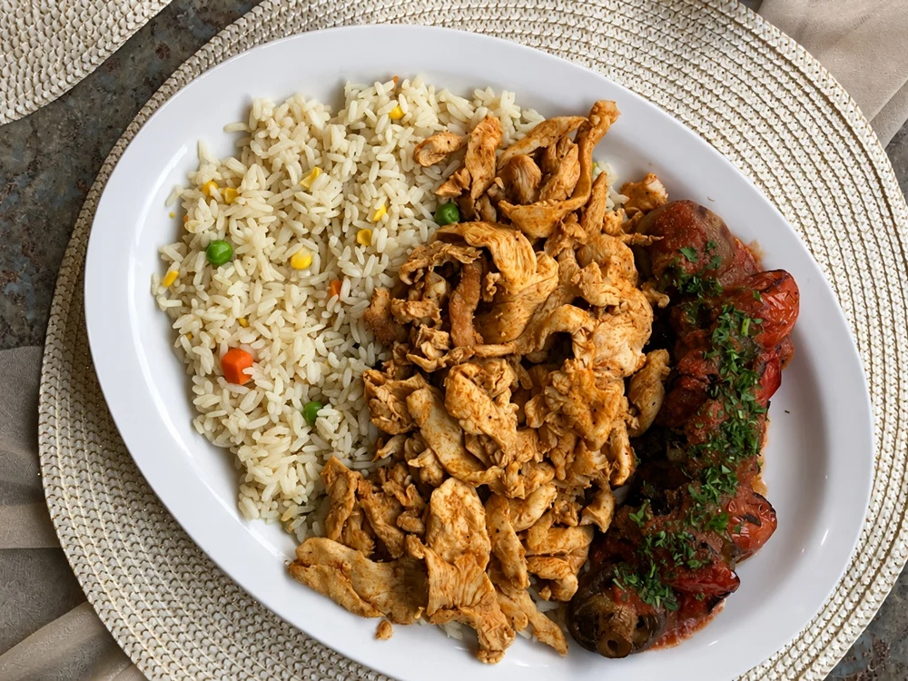 Shawarma plate at Golden Pita, Lebanese and Mediterranean food in Ancaster
